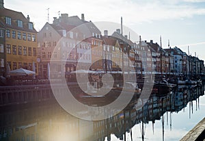 buildings, yachts and boats in the Old Town of Copenhagen, Denmark ÃâÃÂ 
